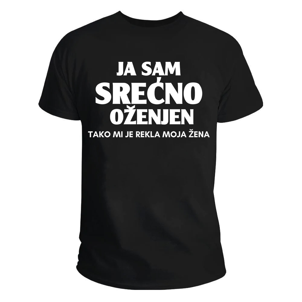 Srećno oženjen majica