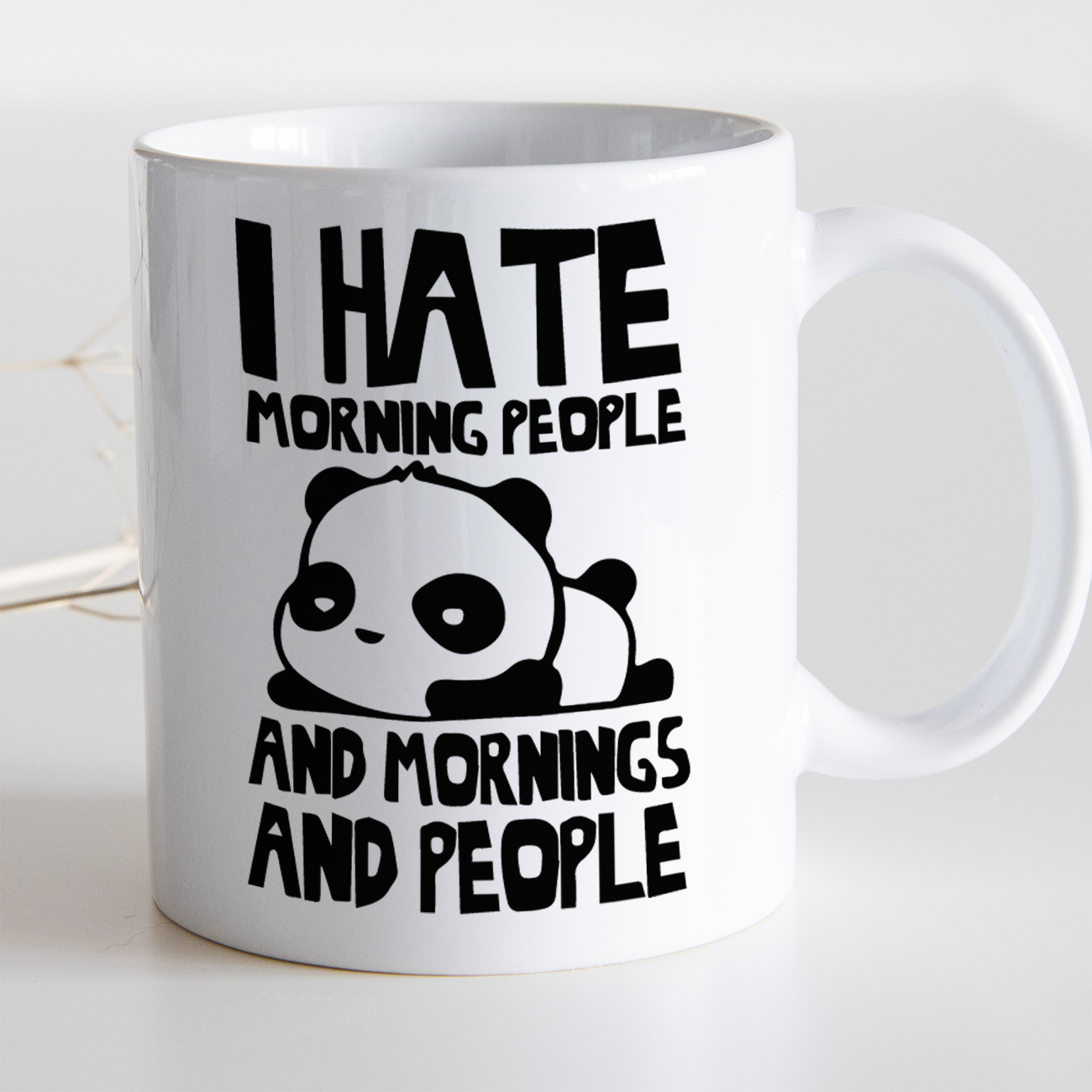 I hate morning people šoljica