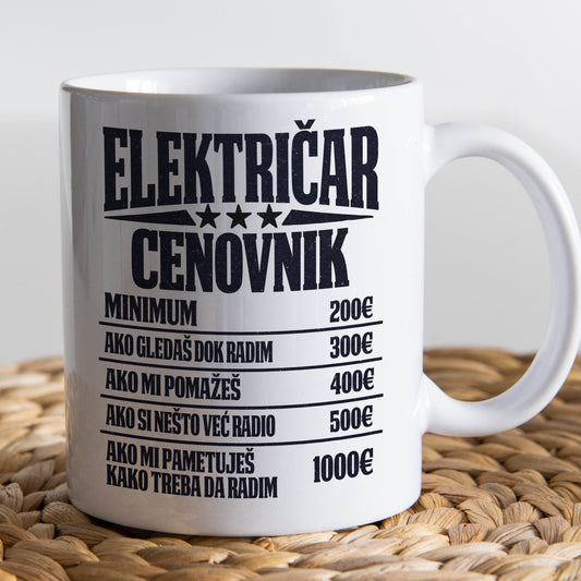 Električar cenovnik šoljica