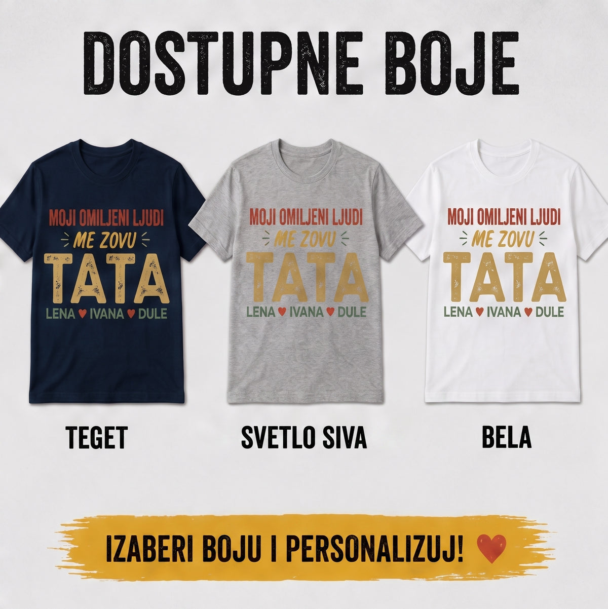 Moji omiljeni ljudi me zovu… - Personalizovana majica