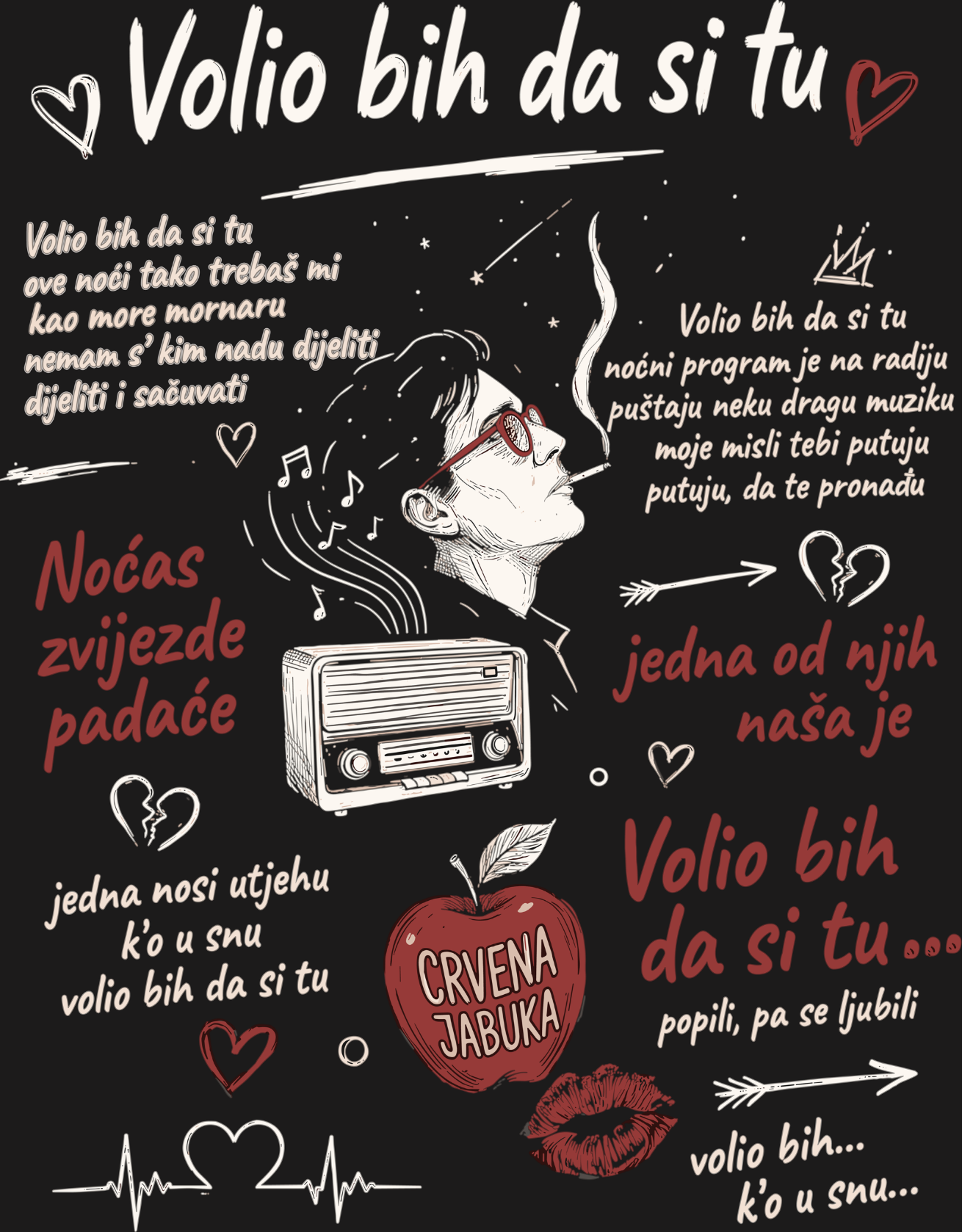 Crvena Jabuka - Volio bih da si tu - majica