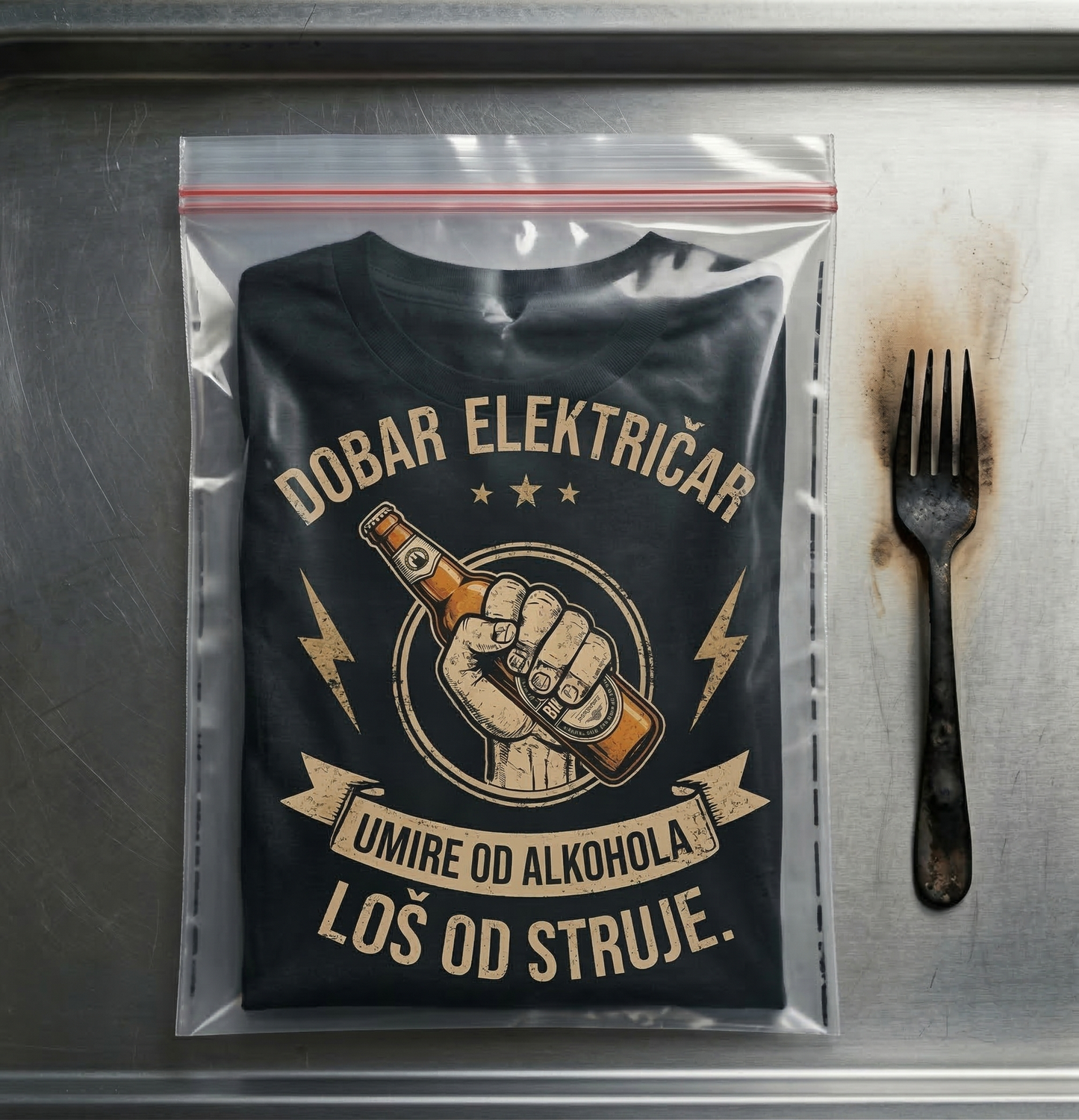 Dobar električar umire od alkohola - majica