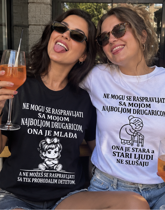 Najbolja drugarica majica - Mlađa ili starija